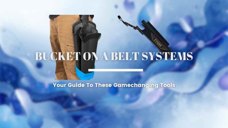 header for bucket on a belt guide